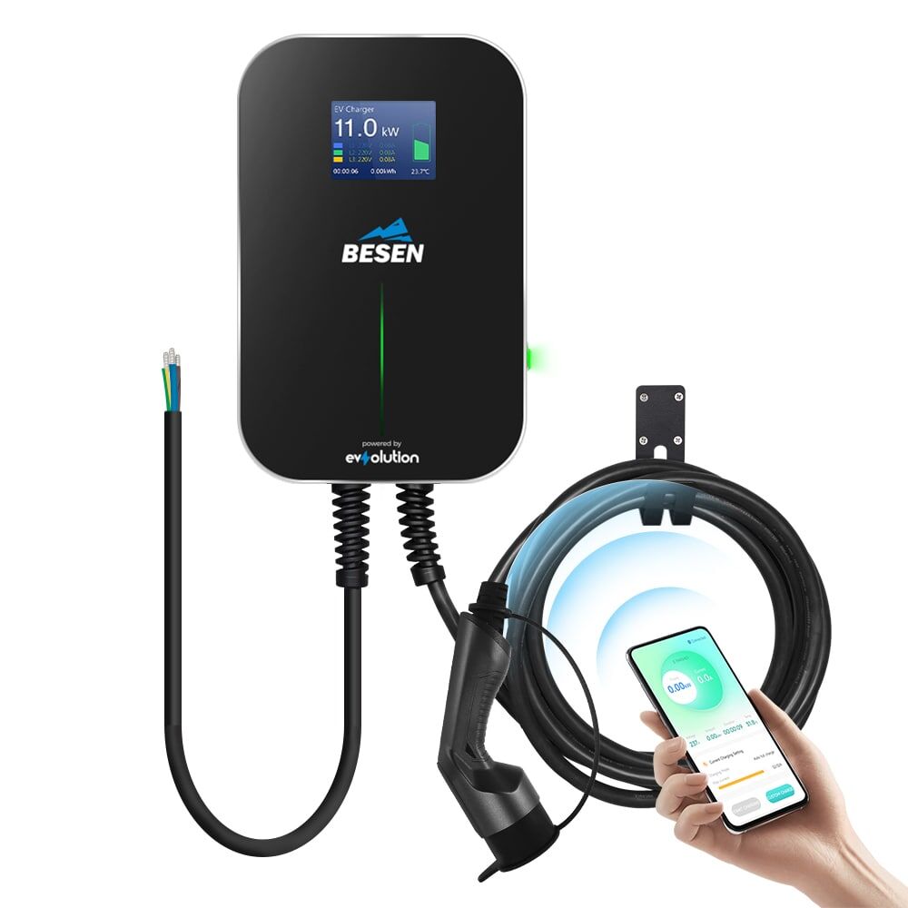Besen WALLBOX SMART elektromos autó fali töltő 11 kW (3x16A) (6m Type 2 töltőkábellel) (Blue) LIMITED - Image 1